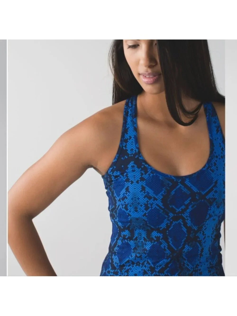 Lululemon Cool Racerback Mini Ziggy Snake Pipe Dream Blue Sapphire